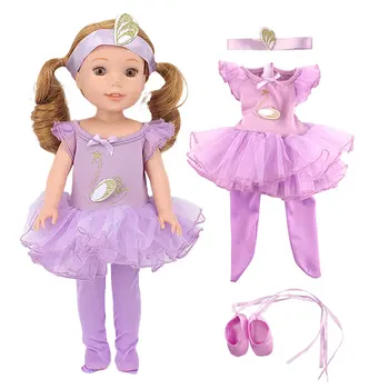 023 Новата балетна пола за 36-сантиметровой кукли American Girl, 14,5-инчов облекло за кукли Wellie Wishers
