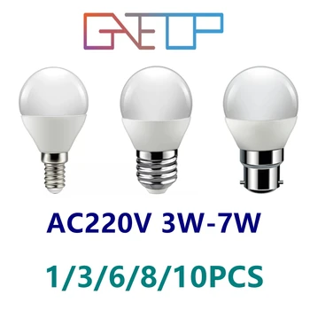 1-10 бр. led мини-лампа G45 3 Вата-7 W E14 E27 B22 AC220V с високо люменом без светлинни ефекти топло бяла светлина е подходящ за кухни, тоалетни, долна светлина