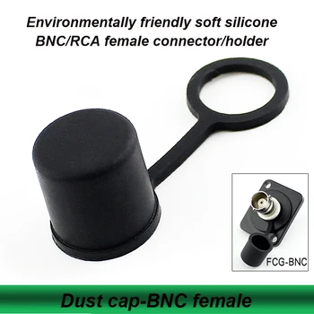 1 БР. прахоустойчив, капачка за съединител В9 Държачи за камери на fgc-BNC AV аудио RCA Гумена запушалка Защитно покритие прахоустойчив, Водоустойчив покриване на осп
