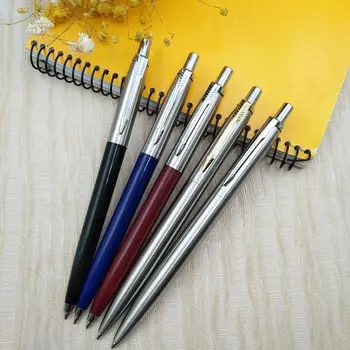 1 бр. химикалка химикалка, офис търговски съобщения, метални химикалки, подарък дръжка, автоматични химикалки с разтворител за училище