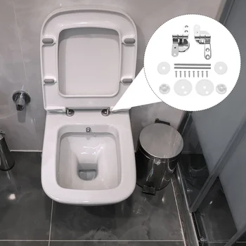 1 комплект вериги за седалката на тоалетната чиния от с сплав, прикачени към петлям за седалката на тоалетната чиния с винтове