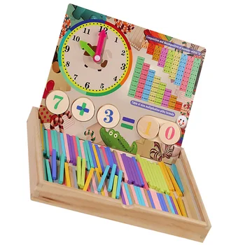 1 Комплект Обучение по математика играчка Детска математическа Дървена играчка математическа играчка Стая математическа играчка