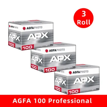 1 ролка/3 ролка AGFA APX 100 135 мм, черно-бял професионална негативна филм ISO 100 с 36 експозиции на ролка