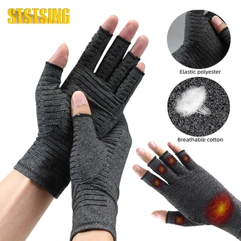 1 чифт компрессионных ръкавици при артрит премиум-клас, облекчаване на болката в ставите, ръкавици за ръце, терапевтични компресия ръкавици с отворени пръсти