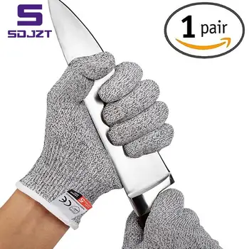 1 чифт кухненски градински предпазни ръкавици за ръце, Работни ръкавици за рязане на месо, ръкавици, дамски, мъжки предпазни ръкавици