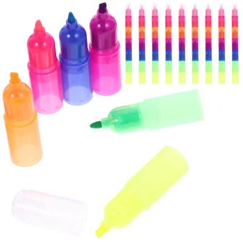 10 бр. цветни химикалки, цветни маркери, узловатых пластмасови маркери за децата-художници