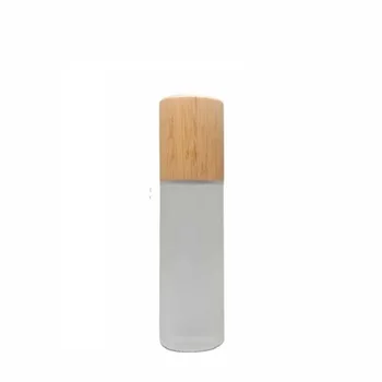 100 МЛ, 10 бр./лот, празна бутилка от матирано стъкло за шпрот, многократна употреба съхранение от бамбук емулсия 