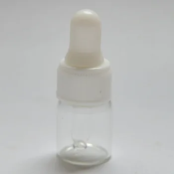 100шт 2 мл мини-прозрачен стъклен флакон с капак-капкомер от чисто стъкло, малка бутилка-за краен етерично мини-масла, малка безплатна доставка