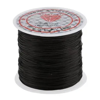 10x60 m Салонная кристален конец за плетене на косата, черна