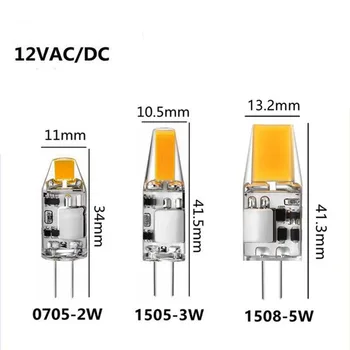 10шт Без Трептене Мини G4 COB Лампа AC DC 12V LED 2W 3W 5W Крушка Свещ Заместват 20W 30W Халогенна Лампа за Прожектор Полилеи
