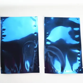12x18cm 200pcs Сини Плоски Опаковки От Алуминиево Фолио, Металлизированное Покритие, Алюминизирующая Маска За Лице, топлинно запечатване Хранителна Опаковка, Защита От Миризмата на