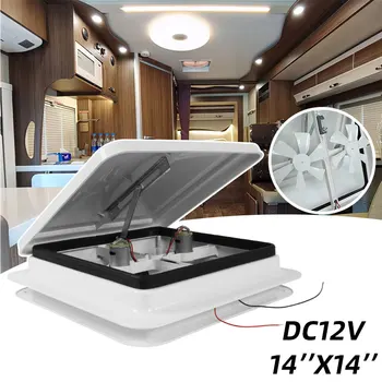 14-инчов RV DC12V вентилационна (противовакуумна) канална Фен Подвижни Вентилатора се Прилага към Кемпинговому Колата Caravan Каравани Стайни Аксесоари
