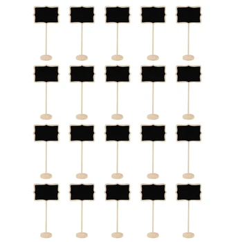 20 бр. стикери за черната дъска, мини-класни дъски с поставка за мольберта за декорация на събития