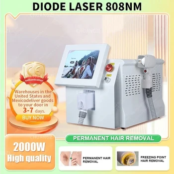 2000 W диоден лазер с дължина на вълната 755 808 1064 nm за епилация Охлаждаща корона безболезнен лазерен эпилятор за премахване на лицето и тялото