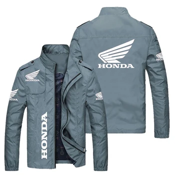 2021 Есенни якета мъжки с логото на автомобил Honda, яке мотогонщика, зимно палто, мъжки дамски яке-бомбер, водоустойчив униформи