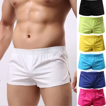 2022 Мъжки летни дишащи памучни мъжки спортни шорти за бягане, сън, удобни ежедневни панталони за 7 цвята