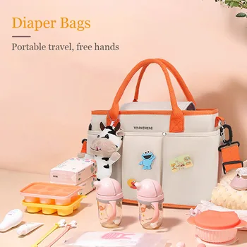 2022 Нови детски чанти за памперси, пътна чанта, удобна переноска неща за бебета, чанта за мама и бебе с голям капацитет с едно рамо