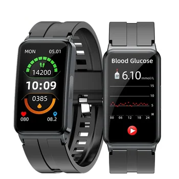 2023 Нов EP01 Нивото на глюкоза в кръвта, умни часовници, ЕКГ, VSR, температурата на тялото, мониторинг на кръвното налягане, интелигентни гривна за мъже и жени