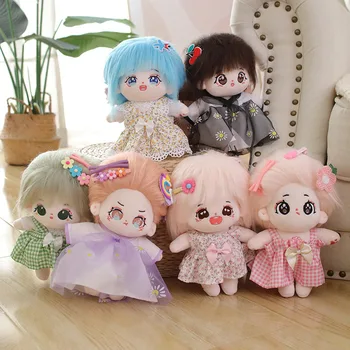 23 см, плюшен кукла Kawaii IDol, кукли, облечени в аниме, меки фигурки, сладки памучни плюшени играчки, колекция от фенове, подарък