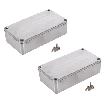 2X Molded под налягане алуминиева кутия за проекта електроника, корпус, водоустойчив инструмент, стандарт 1590B 112x60x31 мм