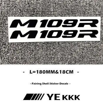 2X180 мм Мотоциклет обтекател във формата на миди, корона на главината, газова бутилка, етикет, стикер, бял, черен за Boulevard M109R M 109R