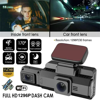 3-Инчов HD 1080P видео Рекордер Авто Dvr Камера 170 ° Широкоъгълен Видеорекордер за Нощно Виждане Петлевая Запис Автомобилна Камера С G-Сензор