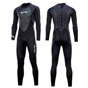 3 мм неопреновый черен неопрен за мъже и жени, водолазный костюм с цип отзад по цялата дължина, едно парче двойка неопрен за сърф и гмуркане