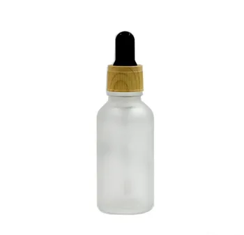 30 мл прозрачен/кафява/синя/зелена стъклена бутилка-краен дървена формата на етерично масло е течност серум за очи хидратиращ серум за грижа за кожата опаковка
