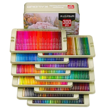 300 Цвята Цветни моливи, маслени пастели с мека сърцевината Artist Grade Подарък лидице кутия за colorization скициране и рисуване на Стоки за бродерия