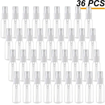 36шт 30 мл/1 унция мини опаковки, с фин мъгла бутилки за Многократна употреба Малки прозрачни празни пластмасови бутилки за пътуване