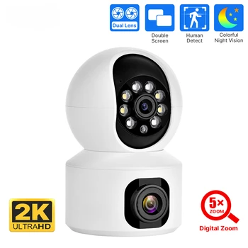 4MP 2K PTZ IP Камера, WIFI Безжична Камера за Сигурност на Smart home Камера за Видеонаблюдение Двупосочна Аудио Детски Монитор За домашни Любимци Видео