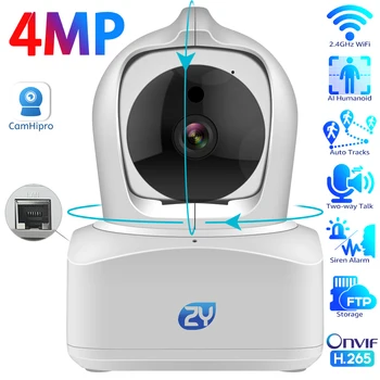 4MP Wifi PTZ Камера Закрит Умен Дом за Сигурност Куполна IP Камера 15 М IR за Нощно Виждане Проследяване на Човек Безжична Камера за домашни Любимци CamHipro