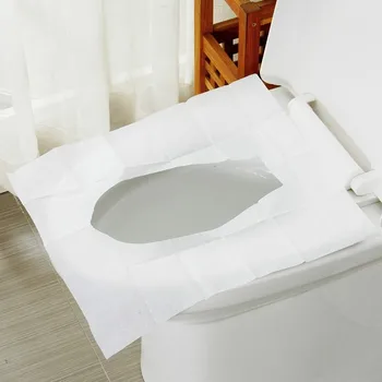 5 опаковки от 50 бр./лот Еднократна Калъф За седалката на тоалетната на 100% Водоустойчив Защитен За Пътуване/Къмпинг Аксесоари За Баня Мат Преносим