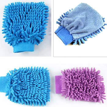 5-цветни Многофункционални Ръкавици За Почистване на Автомобили, Двустранни Кърпички За Автомивки От Микрофибър, Кърпи, Ръкавици от лаврово дърво, Инструмент За Почистване на Автомобилни Ръкавици