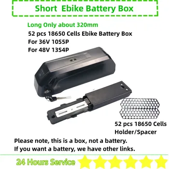 50 52 бр 18650 Клетки Ebike Battery Box Решение 36-48, В Малка Къса Тръба Shark Dolphin E-bike Battery Case с Притежателя на