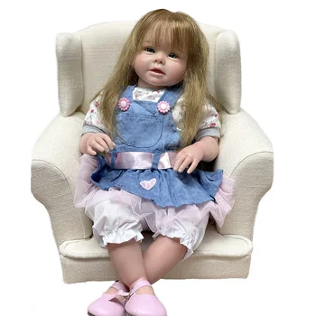 55 см Възстановената Принцеса Кукла Популярната Кукла Ръчна изработка с Високо Качество Истинска Мека На Допир Сладко Бебешко са подбрани Художествена Кукла