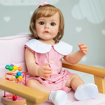 55 см Силиконова възстановената момиче принцеса Сю-Сю Кукла Играчки, Подарък за рожден ден за момичета