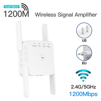 5G Wifi Reapter Wifi Усилвател 1200 Mbps Безжична Домашна Wi-Fi Singal Booster 2,4 G Long Ranger Wi Fi Удължител Интернет-Ретранслатор