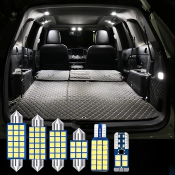 6x T10 W5W Led Лампи Атмосфера на Купето на Автомобила Осветление на Регистрационния Знак Комплект Лампи Багажник За Jeep Compass 2017 2018 2019 2020