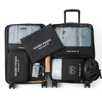 7 бр. водоустойчива чанта за съхранение на пътната настилка, преносим органайзер за съхранение на багаж, опаковане куб, 6 цвята