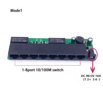 8 порта 10/100 М Модул Ethernet суич такса PCBA OEM с автоматично определението на пристанища Такса PCBA OEM дънната Платка