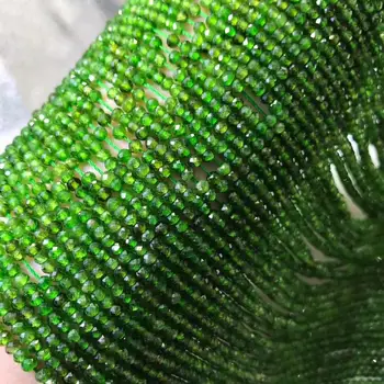 AA свободни мъниста зелен диопсидовый кругляш фасетиран 2*3 мм природата за бижута колие 14 инча FPPJ на едро