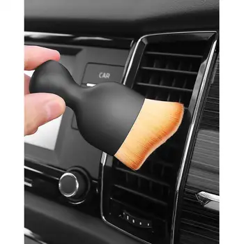 Akzz Инструмент за почистване на вътрешността на колата Четка за почистване на изхода за въздух на климатика Автомобили четка за премахване на прах от пукнатини колата Артефактная четка