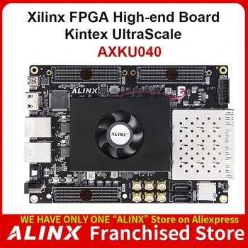 ALINX AXKU040: Платка Xilinx Kintex UltraScale XCKU040 FPGA За обработка на видео, 4 GB DDR4 4x10G SFP Прехвърляне на FMC на НРС
