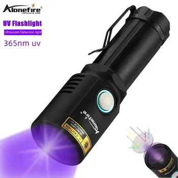 Alonefire X901UV 365nm UV Фенерче Ултравиолетова USB Акумулаторна Ултравиолетово Фенерче, за да Детектор на Урината Котки Домашни Петна Скорпион