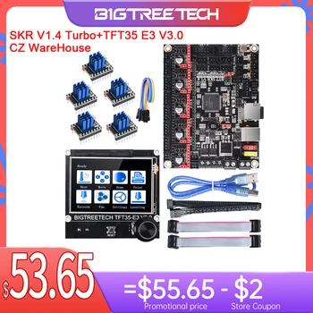 BIGTREETECH SKR V1.4 Такса за управление на турбо + TFT35 E3 V3.0 Сензорен екран TMC2209 TMC2208 UART Част 3D принтер, CR10 Актуализация SKR V13