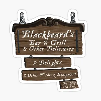 Blackbeards Bar And Grill 5 бр. автомобилни стикери за фон в стаята, детски багаж, домашни бутилки с вода, етикети за всекидневната, забавни сладки