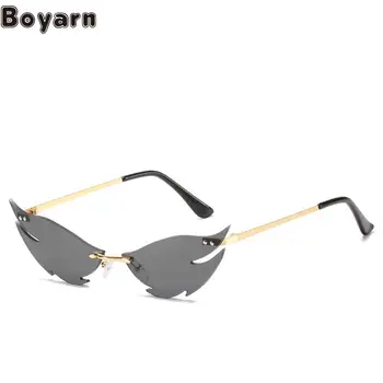 Boyarn Нови слънчеви очила без рамки в стил steampunk, нестандартни очила, градинска картина, багаж преувеличен стил акули, слънчеви очила