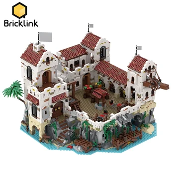 Bricklink Творчески Експерт Заключване ел дорадо Идеи Крепост на Пирати залив Barracuda Набор от къщи 21322 Строителни Блокове на Детски Играчки Подарък