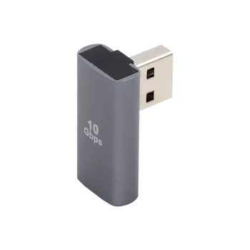 CY USB 3.0 Тип A удължител за мъже и жени Адаптер за предаване на данни, видео адаптер 90 градуса под прав ъгъл 10 gbps
